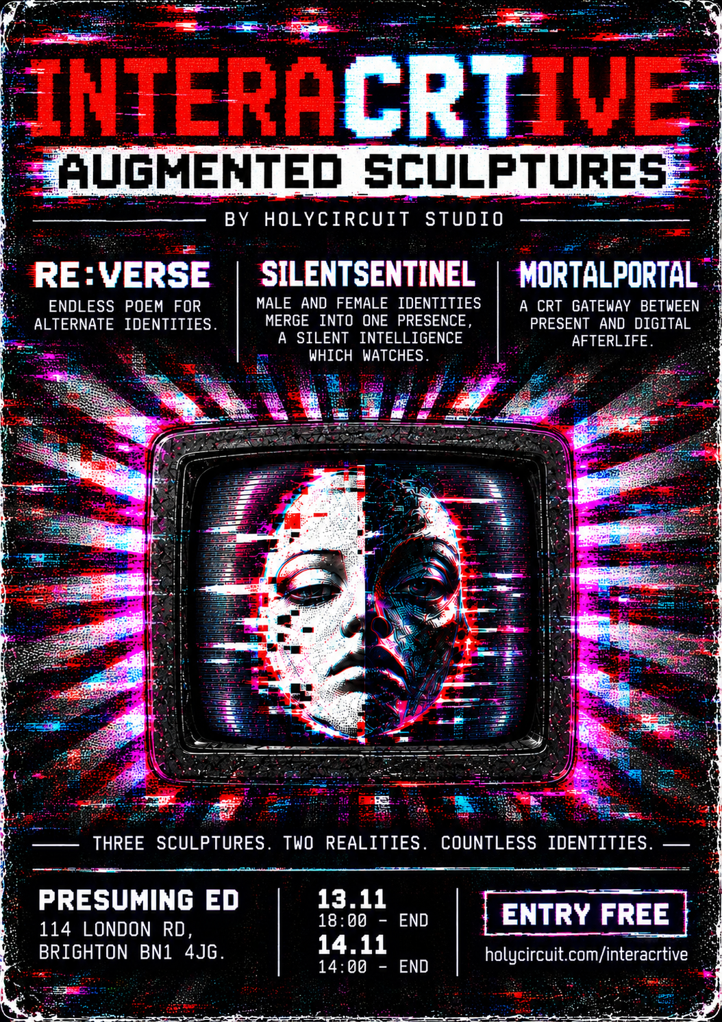 InterCRTactive augmented sculptures event poster