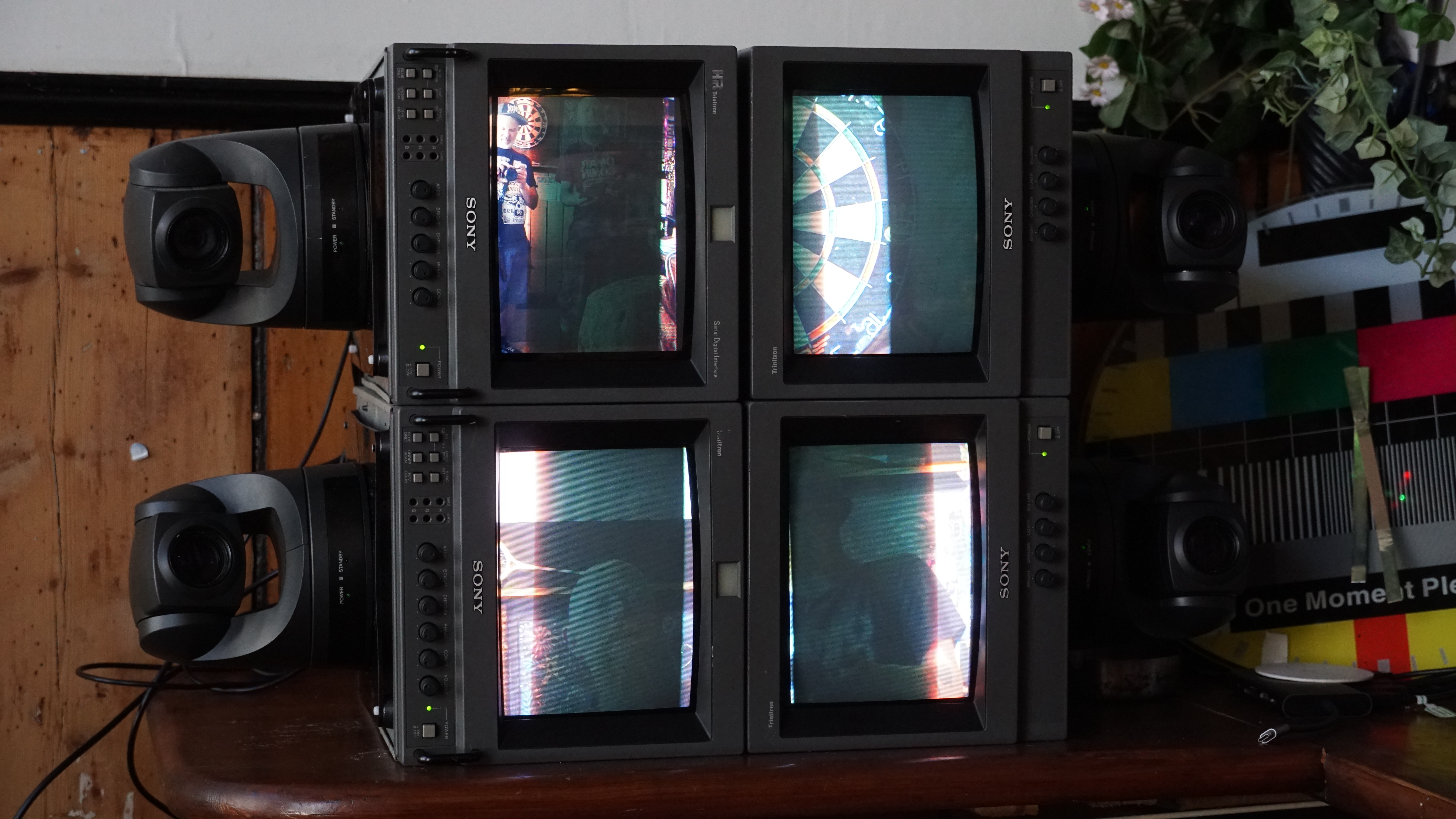 Selfvillance CRT monitors and robotic cameras
